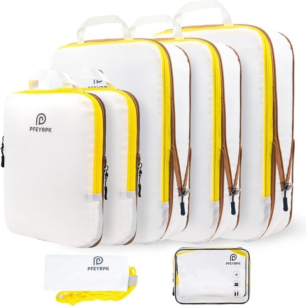 Lightweight Compression Packing Cubes for Suitcases, Compressible Expandable Tra